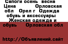 Сапоги осень -весна  › Цена ­ 3 000 - Орловская обл., Орел г. Одежда, обувь и аксессуары » Женская одежда и обувь   . Орловская обл.